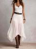 TK European and American women's clothing summer slim-fitting low-neck vest fashion mesh splicing dress women