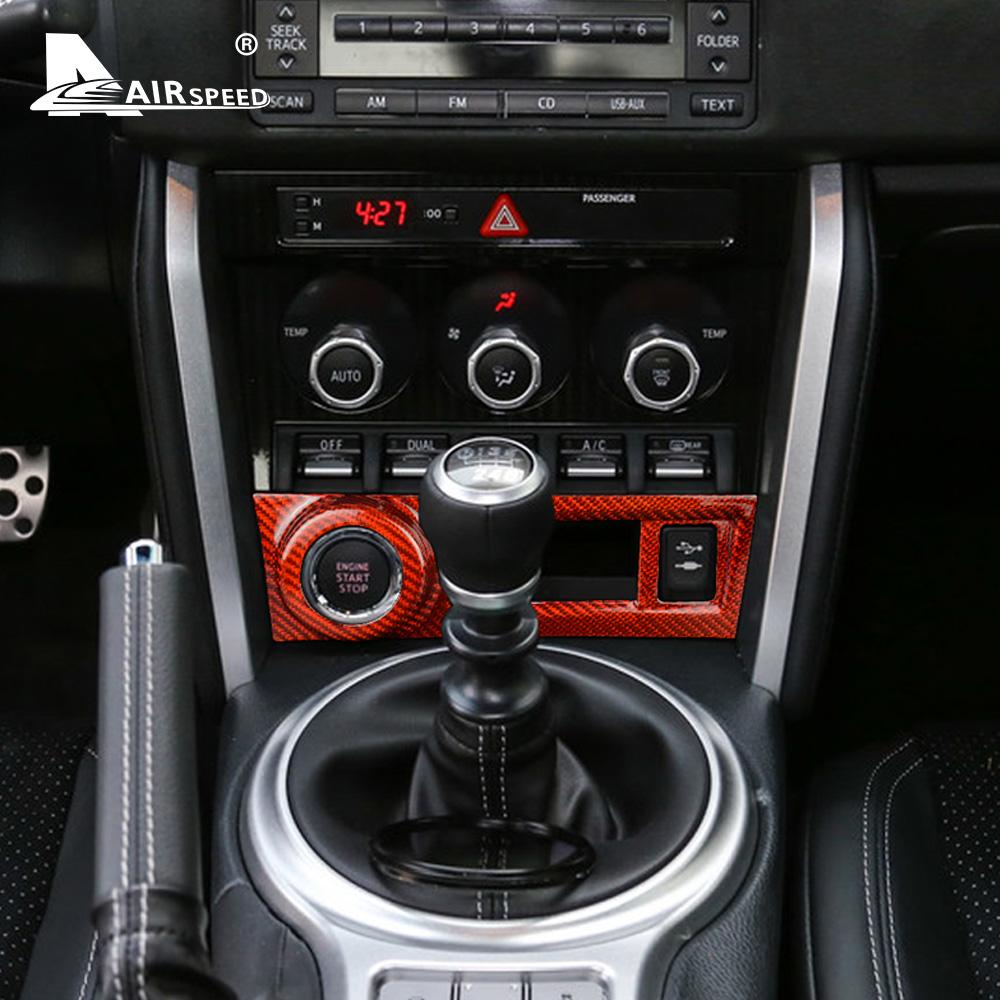 Für Subaru BRZ Toyota 86 2013-2020 Echte Hart-Kohlefaser-Zubehör Innenausstattung Auto Zentrale Steuerung Dekoration Abdeckung Aufkleber