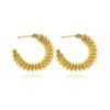 European and American Premium Sense 18K Titanium Steel Gold Earrings Ins Wind Multi-style Commuting Trend Gold-plated Earrings Earrings