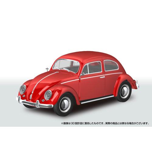 Aoshima Bunka Kyozai 1/32 Scale Rakupla Snap Kit No. 20-RR Volkswagen Beetle Ruby Red Pre-Colored Plastic Model Kit (Automobile)