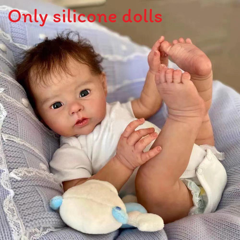 Bambola Bambino in Silicone da 19 Pollici con Caratteristiche Realistiche per Collezionisti e Regalo