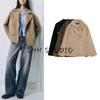 Fall New Women's Clothing Fashion Wind Loose Zip Suede Effect Motorcycle Jacket 3046284