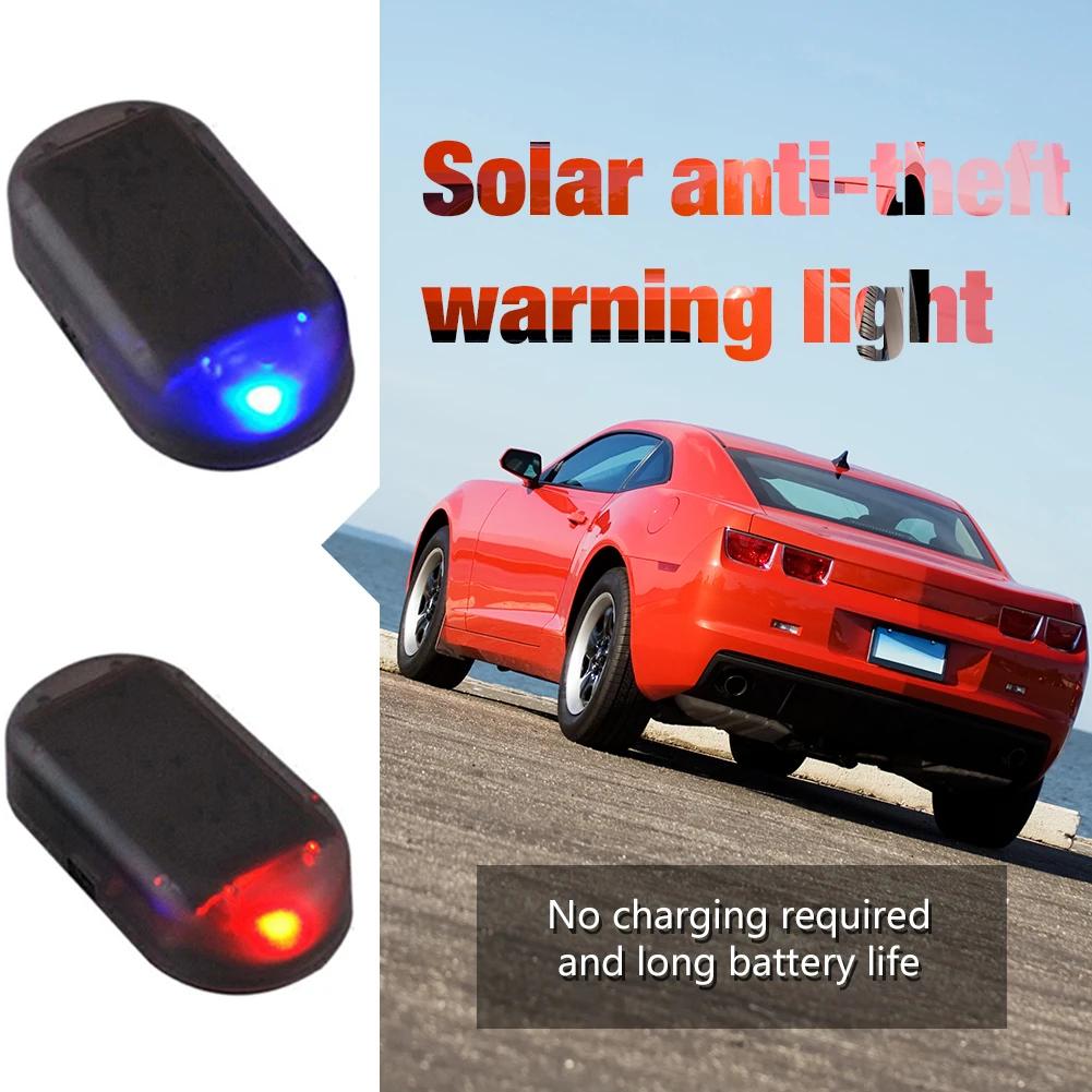 Car Fake Security Light Solar Powered Simulated Dummy Alarm Wireless Warning Anti-Theft Caution Lamp LED Flashing Imitation