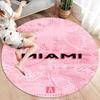 Inter Miami CF Round Area Rug,Carpet Rug for Living Room Bedroom Sofa Playroom Decor,Non-slip Floor Mat