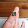 Original Natürlicher Hetian Chalcedon Grüner Ovaler Ring für Damen Hohe Qualität Neu Einfach Klassisch Party Dinner Silberschmuck