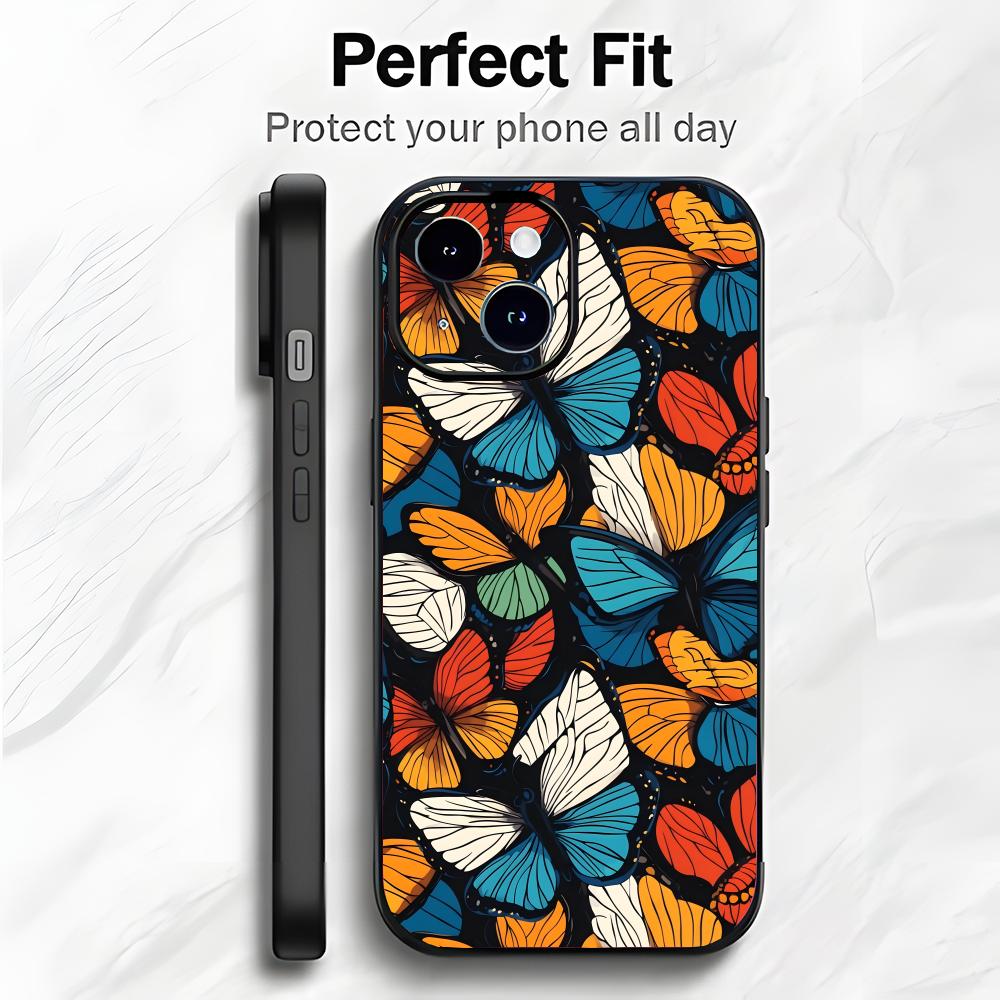 

Butterfly Moth Delicate Insect Art Phone Case Phone Case Soft Packaging Lightweight For iPhone17 16 15 14 13ProMax iphone17air