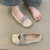 Soft Leather Version~ Retro Round Head Ballet Single Shoes Women's Shallow Mouth Flat Shoes Gentle Evening New Chinese Mary Jane Shoes