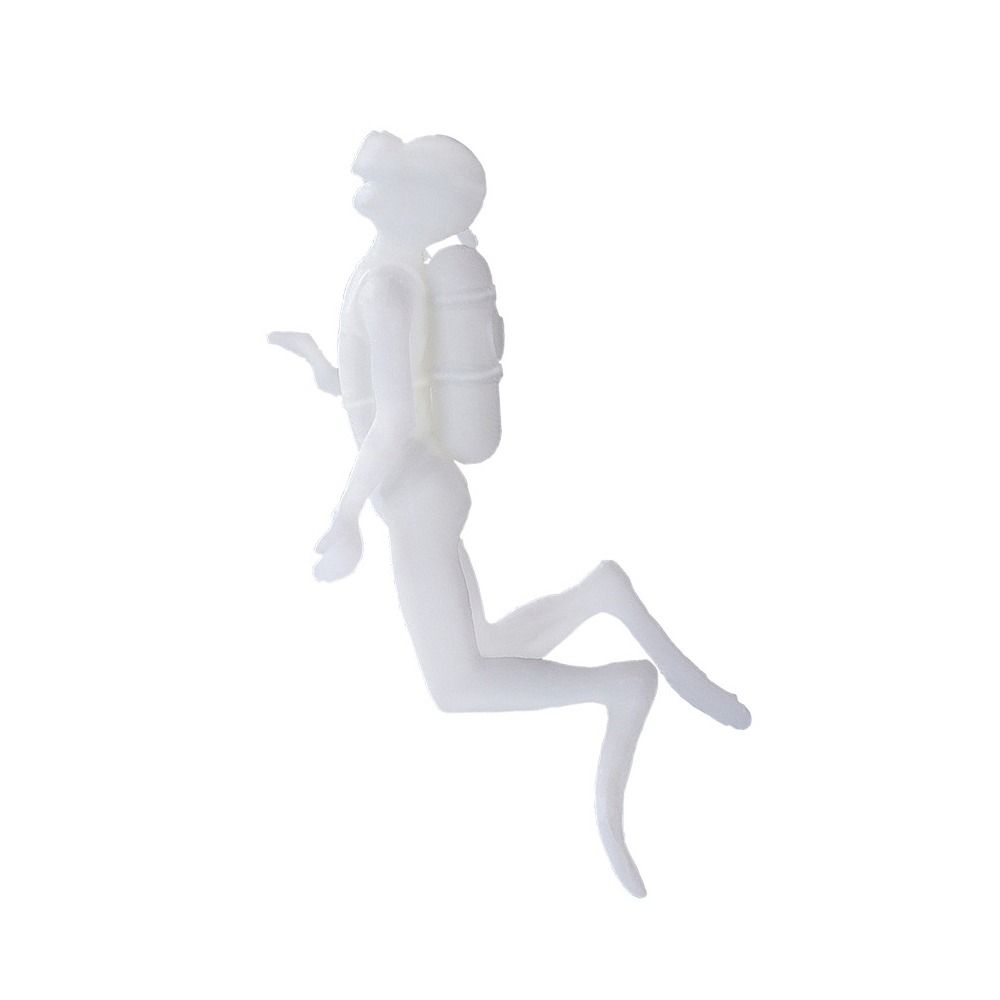 Unpainted Micro Landscape Diver Model Decorative Diver Figurine Toys Desk Decoration