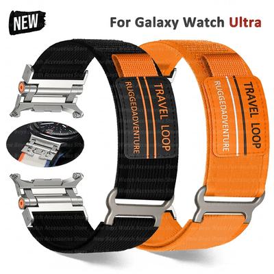 Bracelet de voyage en Nylon+Acier Inoxydable pour Samsung Galaxy Watch Ultra 47mm Bracelet Méca pour Galaxy WATCH 47 Ultra Bracelet Boucle Sans Espace