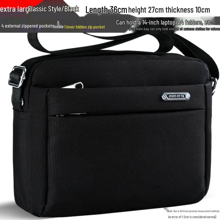Trendy Men's Waterproof Oxford Crossbody Shoulder Bag