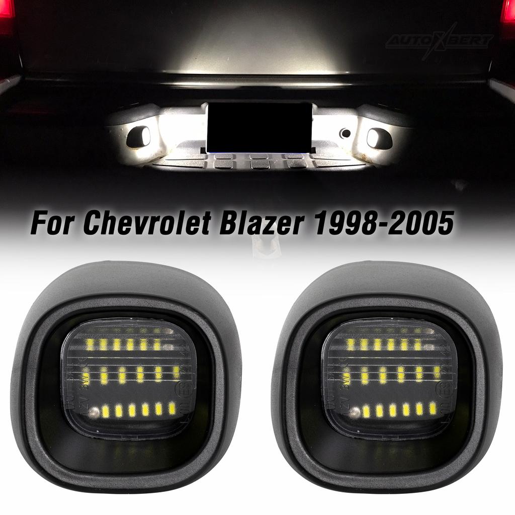 Black Bezel License Plate Light Tag Lamp Assembly For Chevrolet Chevy Blazer S10 GMC Jimmy Sonoma Oldsmobile Bravada 1998-2005