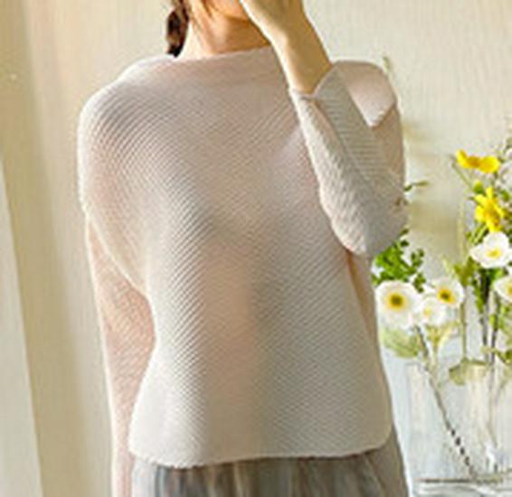 

Miyake 2023 Осень/Зима Тонкая Стильная Плиссированная Женская Футболка С Высоким Воротником Однотонная Длинными Рукавами One Size (90-145) абрикосовый