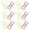 100pcs Bone Shape Paper Clips Rustproof Plating Process Increased Slip Resistance Cute Metallic Paper Clips for Office