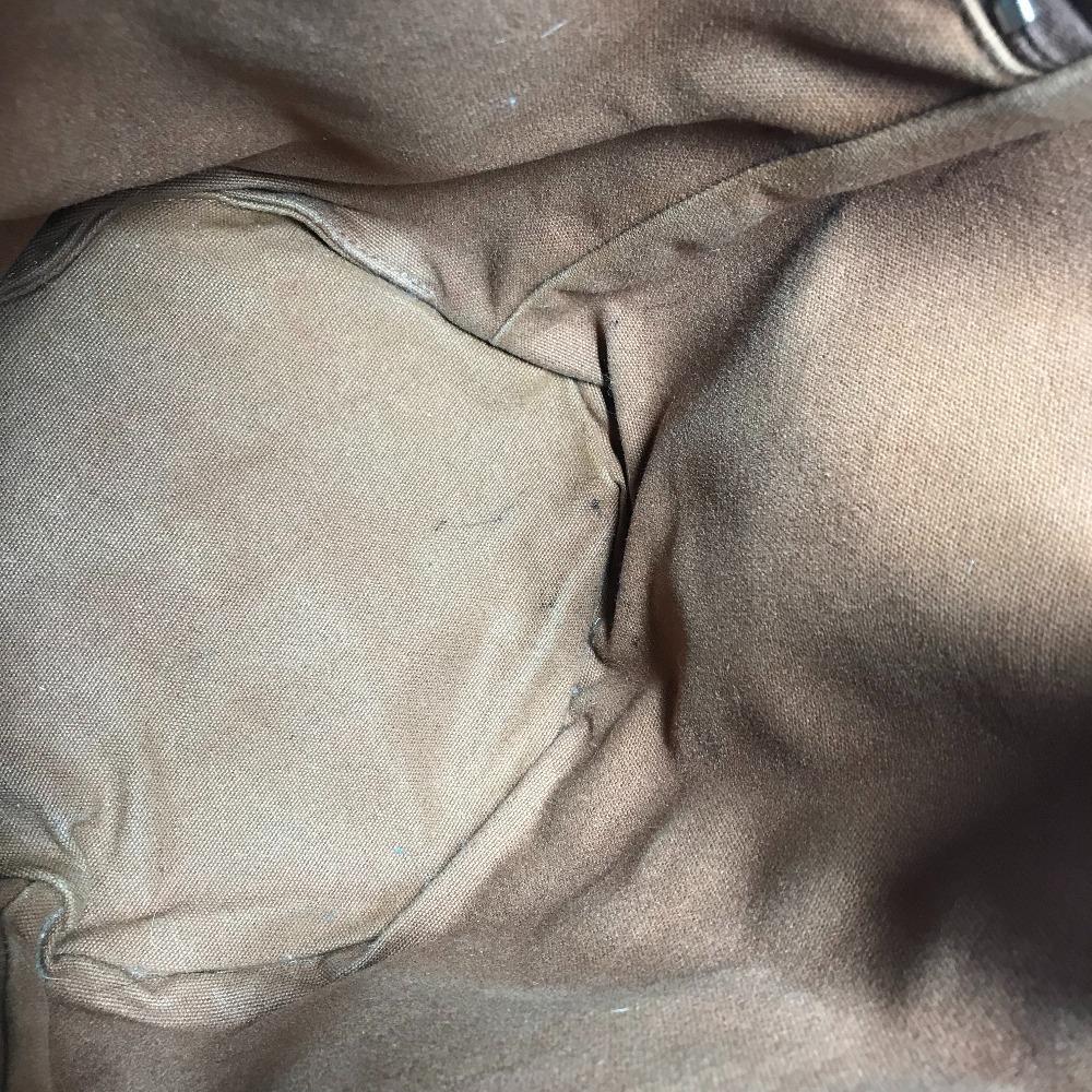 HERMES Saksaw MM Saksaw MM Bag Hand Bag Canvas Brown