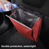 1Pcs Garbage Bag Leather Leak-proof Magnetic Adsorption Storage Bag Space Saving Storage Pocket Seat Hanging Trash Can