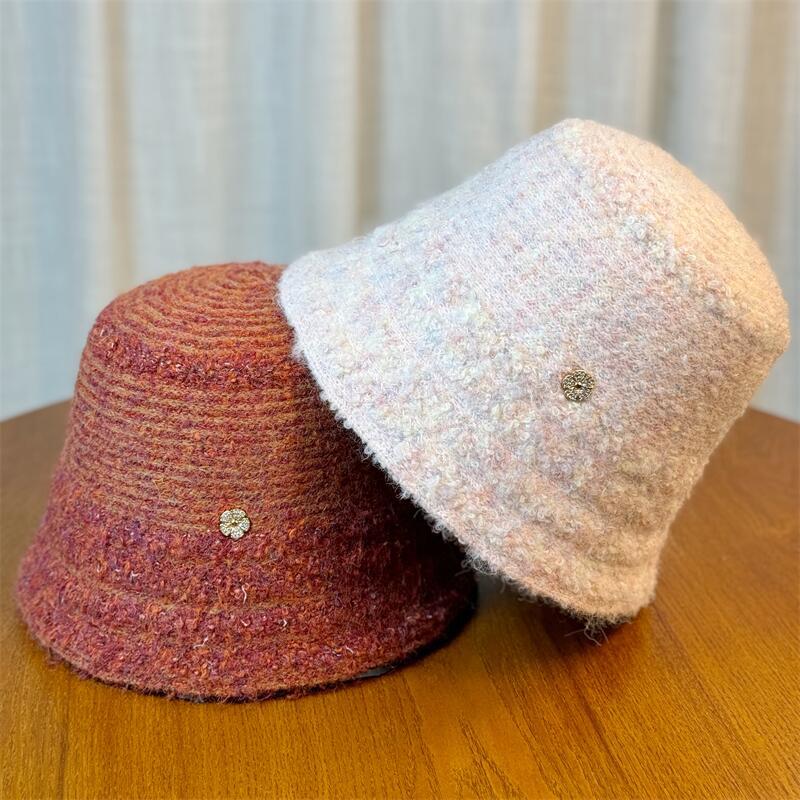 Fisherman Hat Women's Autumn and Winter Korean Style Large Head Circumference Showing Face Small Bucket Hat Fashion Versatile Basin Hat