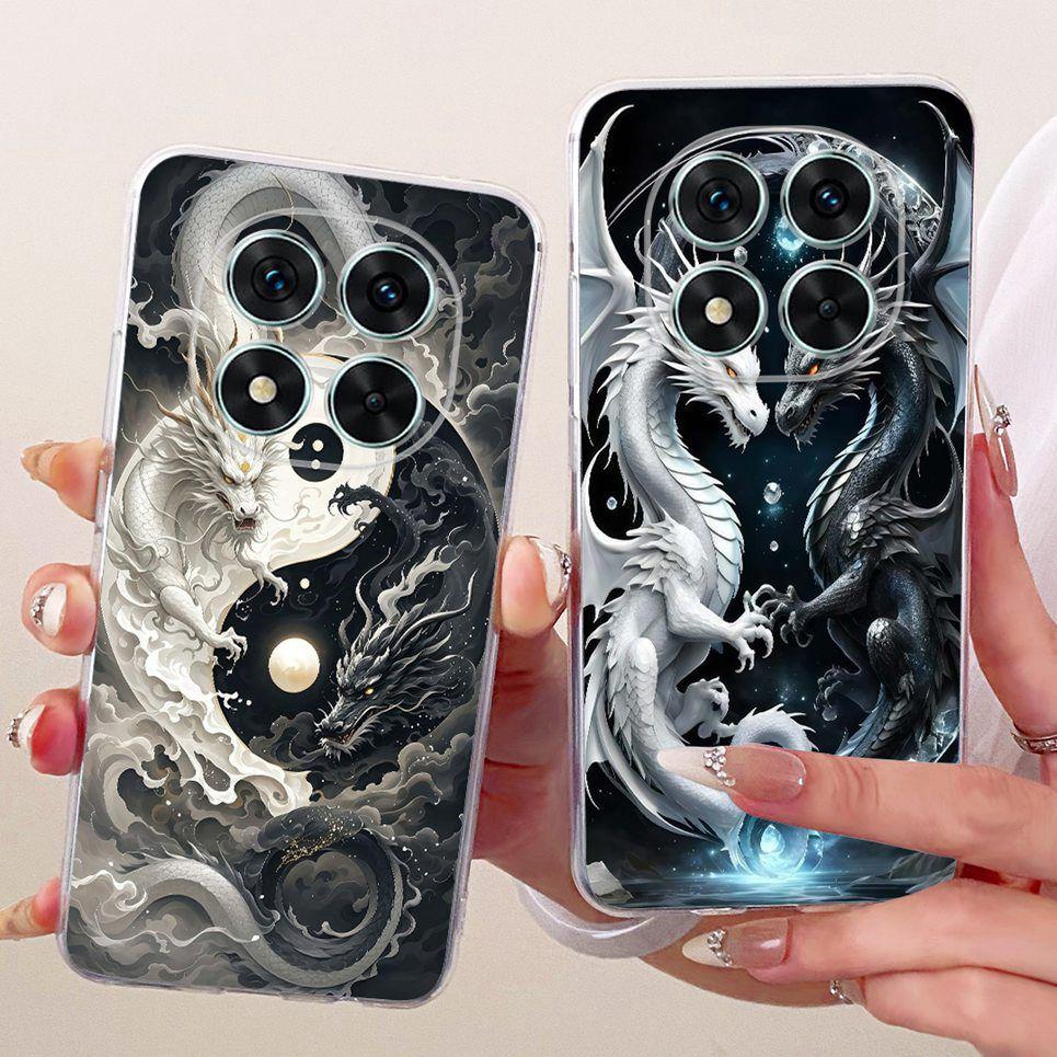 Soft Clear Casing For Xiaomi Redmi Note 14 Pro 4G 5G Note 14s 14 Europe Phone Case Cartoon Cat Dragon Flower Butterfly Cover