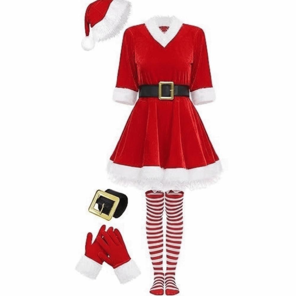 Hoodie Women Christmas Fancy Party Dress Girl Fancy Dress Red Christmas Cosplay Costumes Santa Outfits Claus Dress Xmas Suit XS(old)