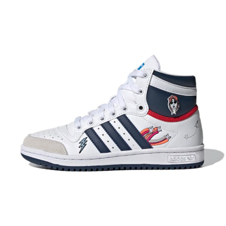 

Adidas Originals Top Ten White Blue Abrasion Resistant Abrasion Resistant Kids Skateboarding Shoes Teenagers FY7163 38