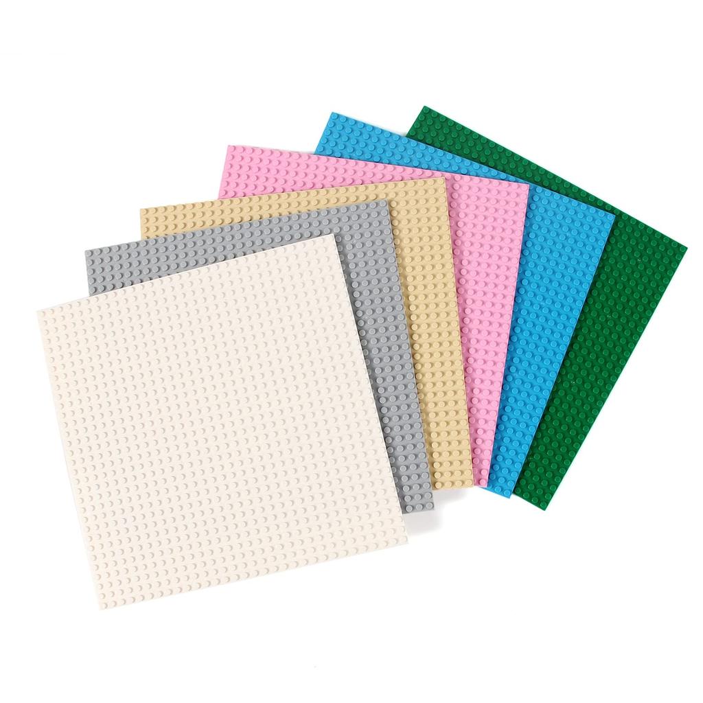 Classic Compatible 32x32 Dot Baseplate Block Plate of 6 Double-Sided (Set Colors)