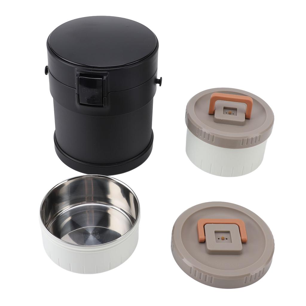 Insulated Food Jar Professional 1.4L Capacity 304 Stainless Steel Double Layers Leakproof Vacuum Lunch Box Container with Strap for Work School Travel