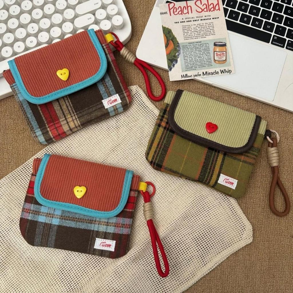 1pc Data Cables Organizer Sanitary Pads Bag Multipurpose Contrast Color Cosmetic Bag Large Capacity Napkin Pouch Storage Pouch