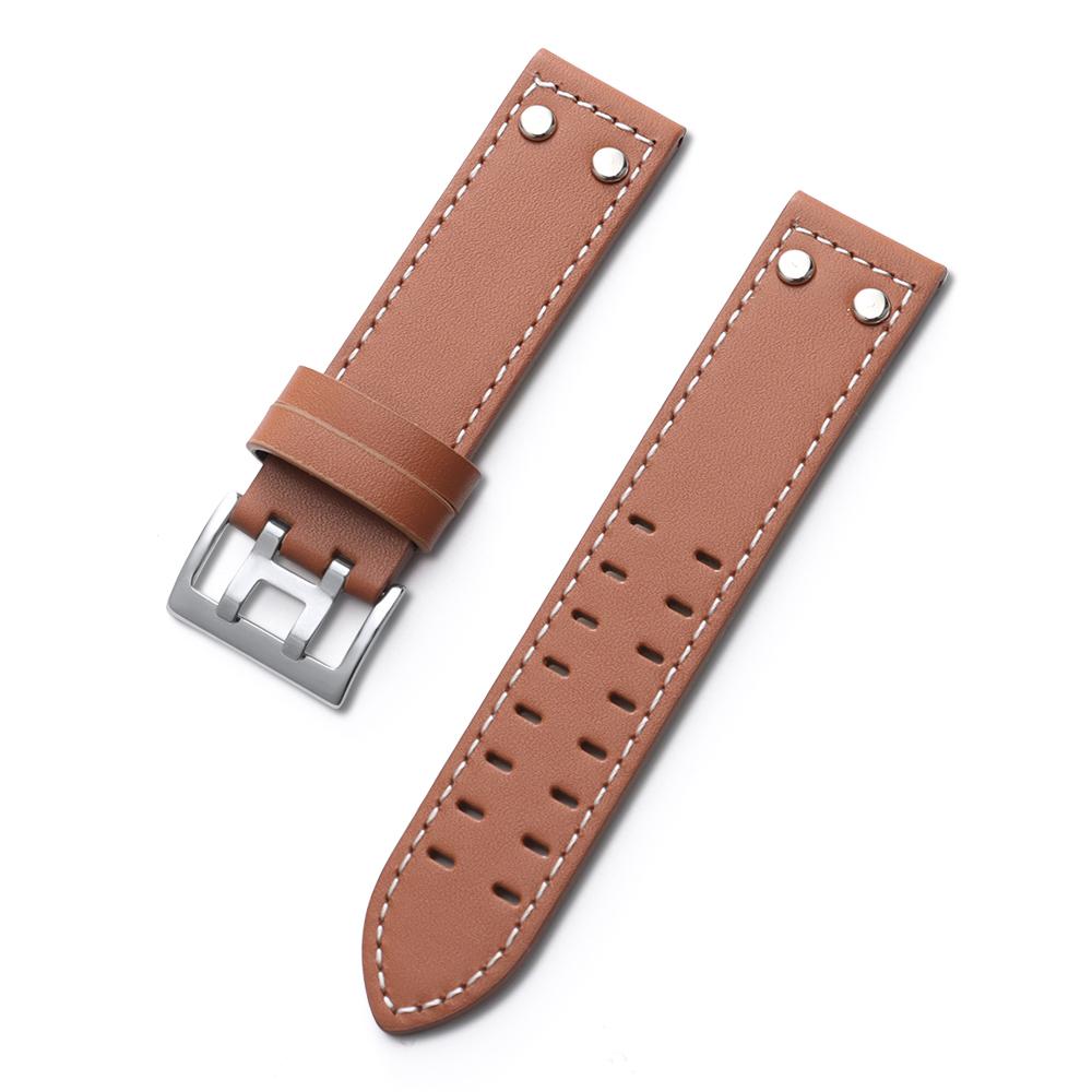 20 22mm Genuine Leather Watch Strap for Hamilton Khaki Aviation Field Navy H70595593 H77616533 Business Watchband Men Wristband