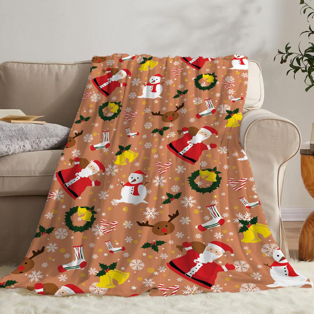 Christmas Creative Throw Blanket Flannel Print Blanket Super Soft Cozy Sofa Nap Blanket Home Blanket Perfect Home Gift for Her