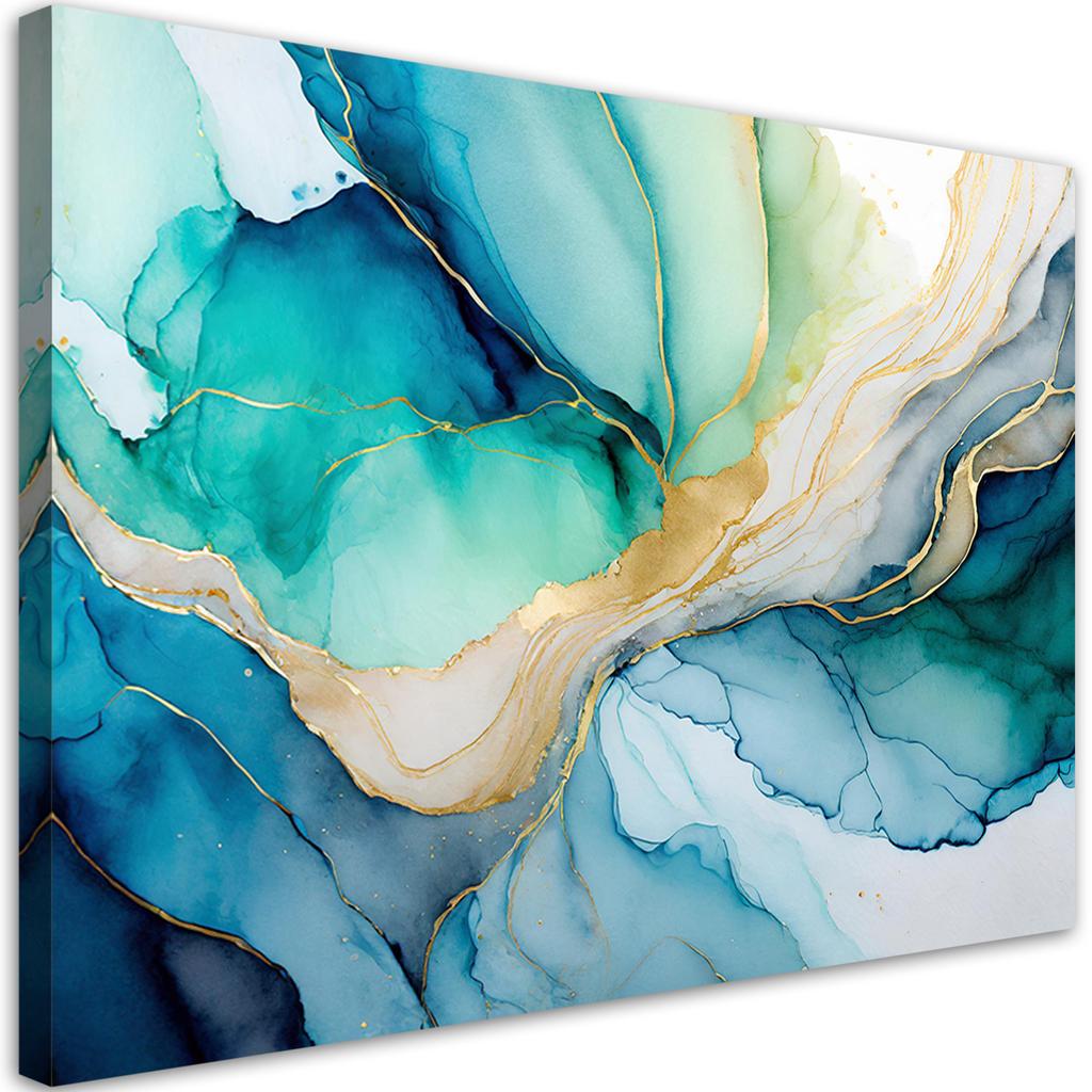 Canvas Print, Watercolour Abstraction Blue
