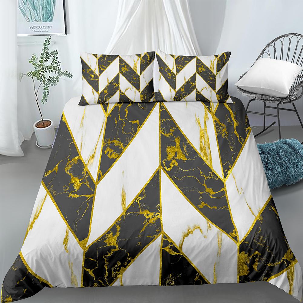3D Geometry Duvet Cover Set King Queen Size Colourful Pattern Comforter Cover for Kids Teens Adults Boys Polyester Bedding Set