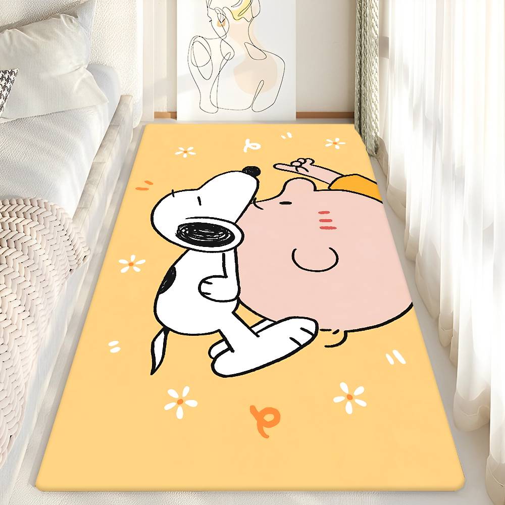 Cartoon S-Snoopy Anime Entrance Door Mat Washable Non-Slip Living Room Sofa Chairs Area Mat Kitchen Welcome Doormat
