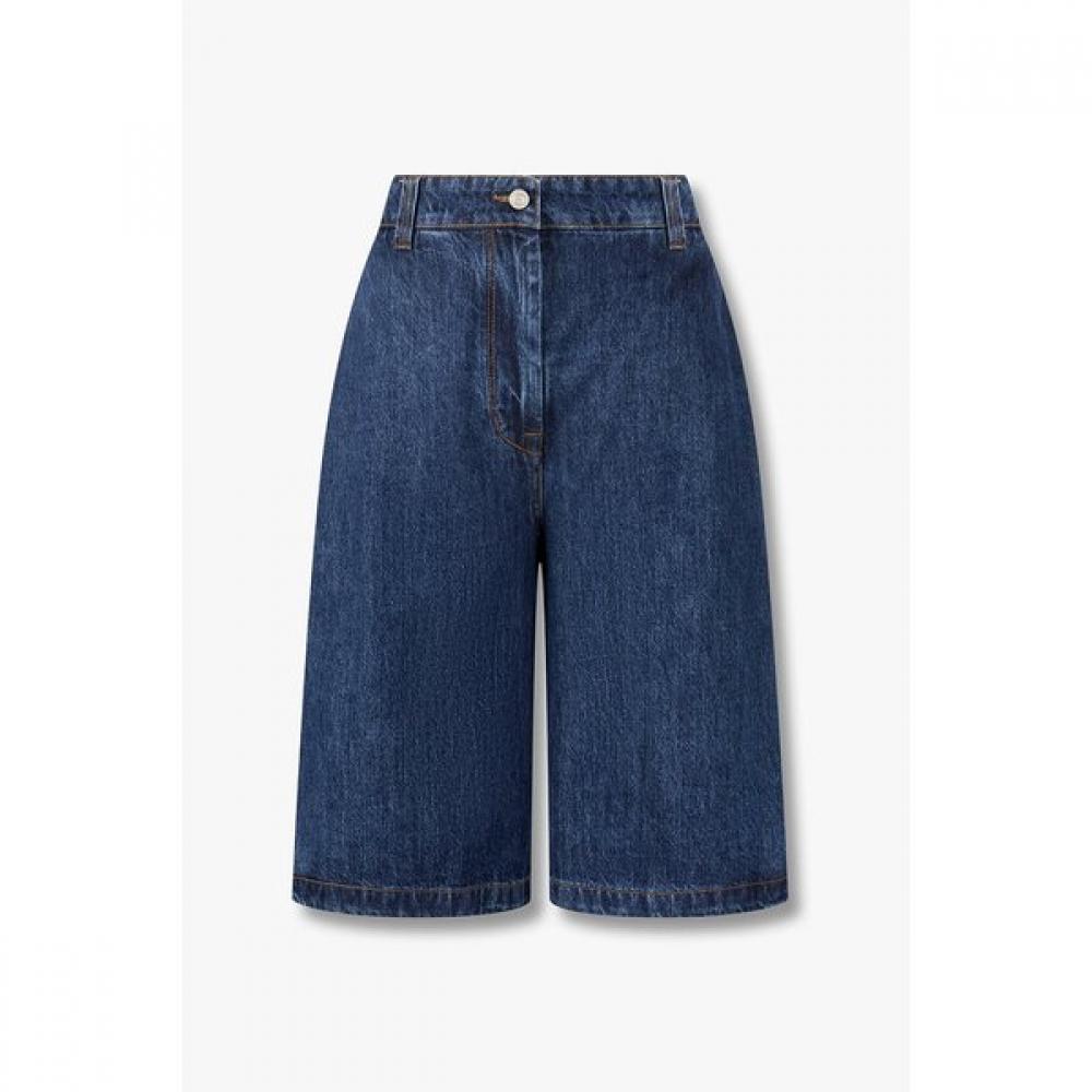 

Studio Tomboy Side Tuck Detail Denim Half Pants 9106262301ar 55 (indigo)/One size