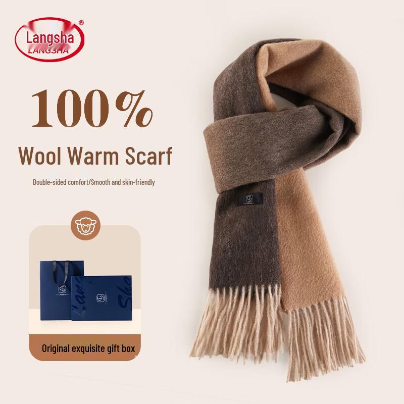 

LangSha Women s 100% Wool Warm Winter Scarf