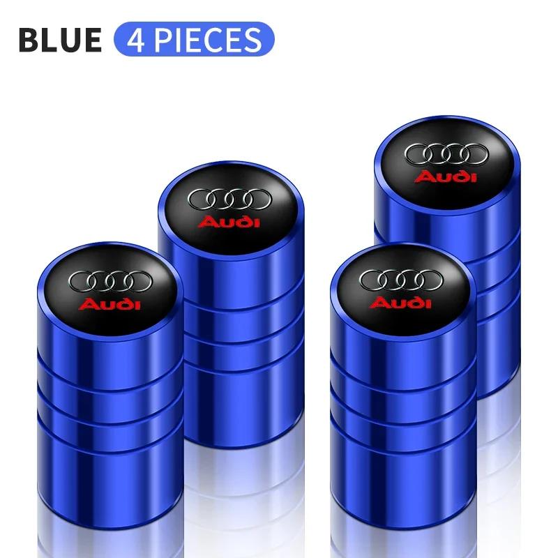 4pcs/set Car valve stem caps cover For tt A1 A3 A4 A5 A6 A7 A8 Q2 Q3 Q5 Q7 TT S line S3 S4 S5 S6 R8 RS Car sticker accessories