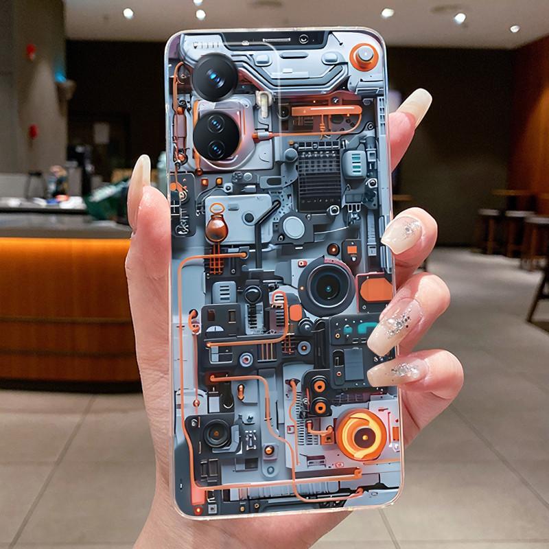 For vivo T1 4G Case Clear Luxury Dragon Cute Cool Boys Girls Phone Case For Vivo Y55 4G iQOO Z6 T1 44W Soft Silicone Back Cover