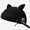 Breathable Cat Ears Brimless Hat Adjustable Woman's Landlord Hat Fashion Bucket Cap  Outdoor