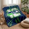 Seattle Seahawks Flannel Fleece Blanket Cozy Warm Throw Blanket For Couch Bed Travel All Season Use