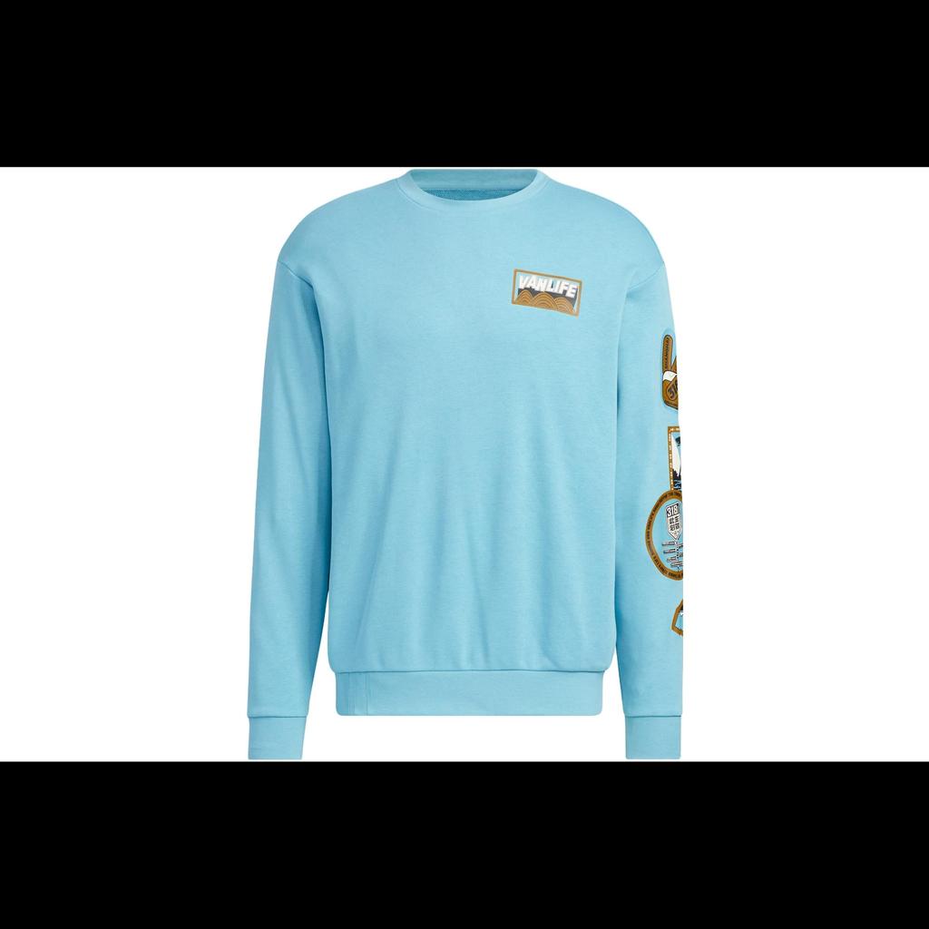 Adidas Neo Sweatshirts Unisex Vintage Blue Crew Neck Moderate Other IA6847