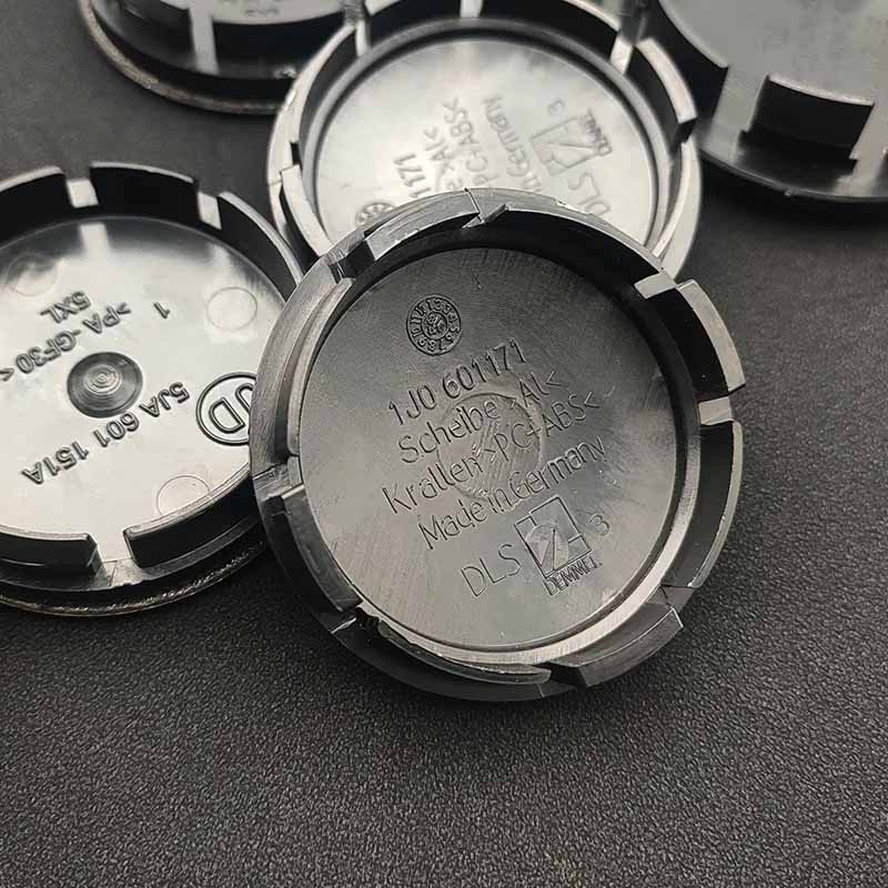 Pro VOLKSWAGEN VW Stylové středové krytky kol s nálepkami znaků - Pasuje na VW R/GTI, Golf 4, Polo, Beetle a další - Prémiové autodoplňky