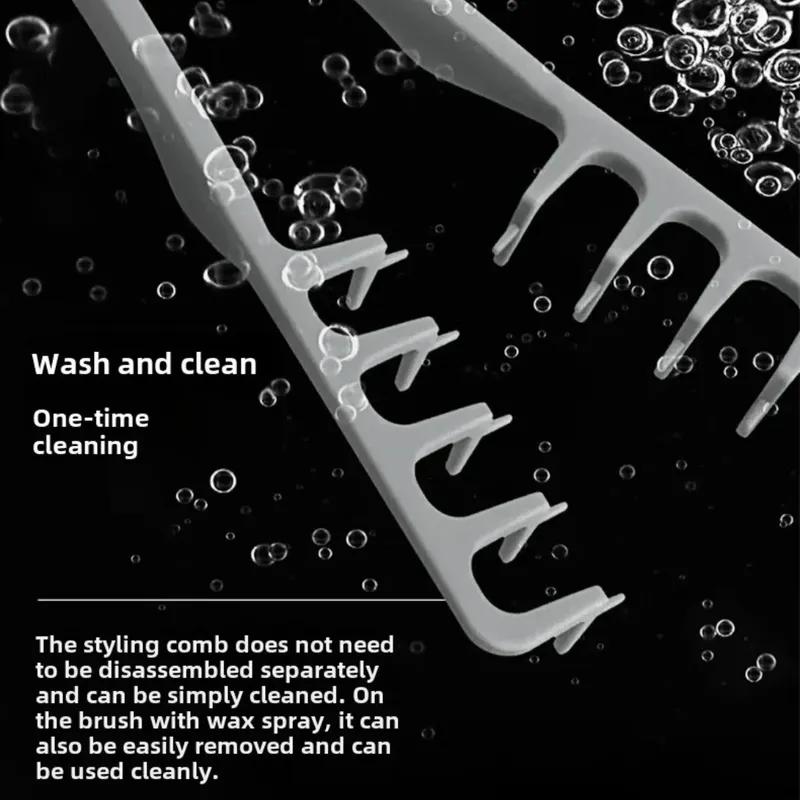 2 STÜCK Volumenverleihender Kamm mit breiten Zinken zum Stylen der Haare, Lockenwerkzeuge, flauschige Textur für Männer, ideal für alle Haartypen, Haarstyling-Werkzeuge