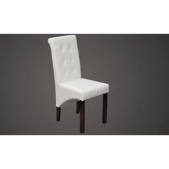 Chaise capitonnée blanche (lot de 2) 60624