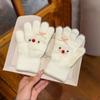 New Coral velvet Coral Velvet Gloves Cycling Warmer Star Gloves Warm Windproof Gloves Women