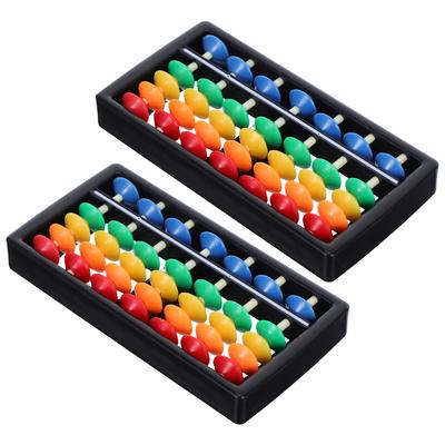 Malý 7řádkový plastový počítadlo Montessori matematická hračka Barevné korálky Aritmetický kalkulační nástroj Dětská vzdělávací pomůcka