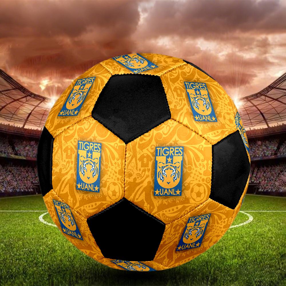 SIZE 5 León FC Soccer Ball Colorful All Ages Machine Stitched PVC Competition Ready Durable High-Bounce