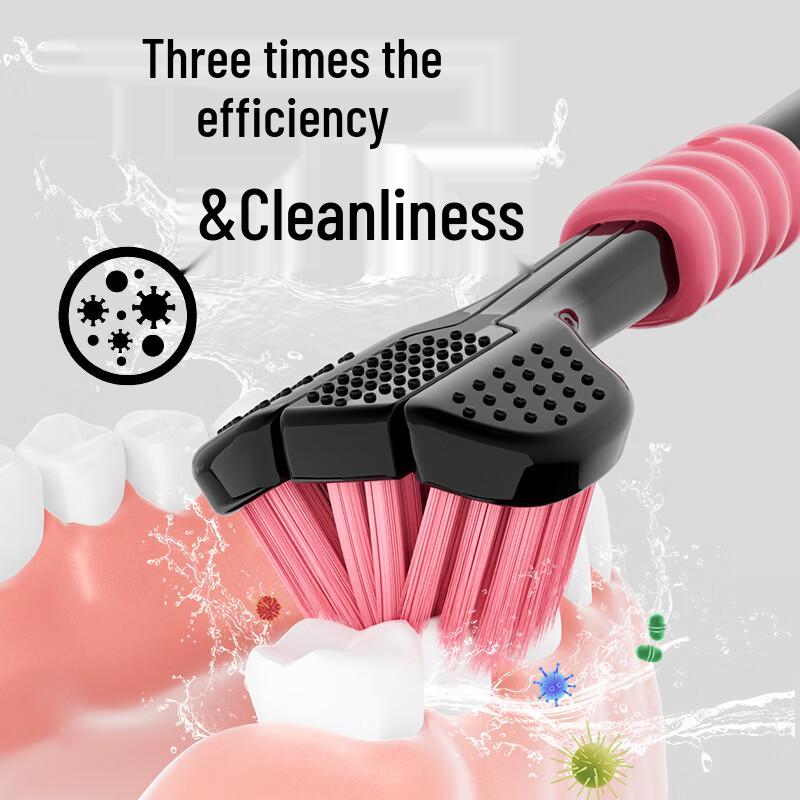 RAOYI 360-Degree Three-Sided Soft Bristle Toothbrush
