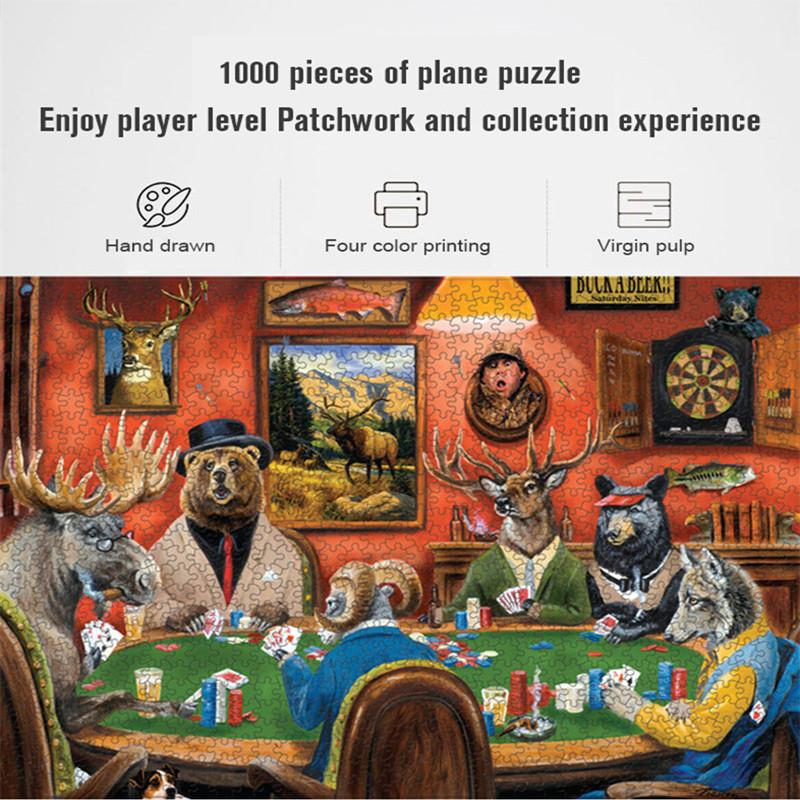 Puzzles for Adults 1000 Piece Jigsaw Puzzle Educational Intellectual Decompressing Fun Family Game for Kids Adults