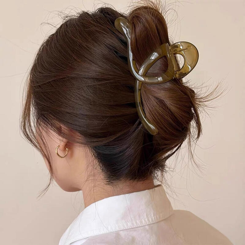 

Joan Twisted Updo Half-Ponytail Hair Clip Hairpin brown