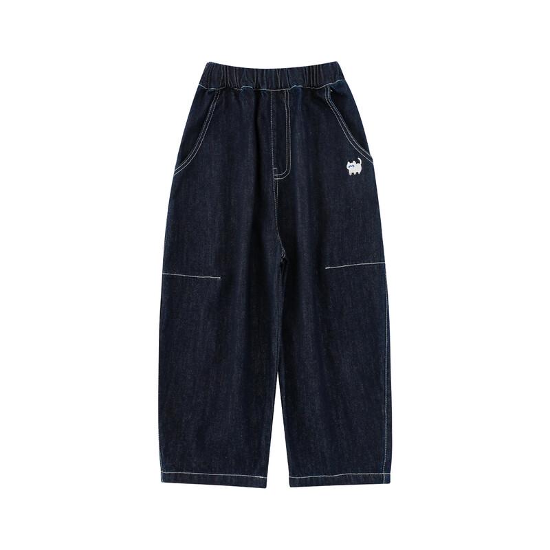 Yoyou Boys  Cute Cat Denim Carrot Pants 120 cm