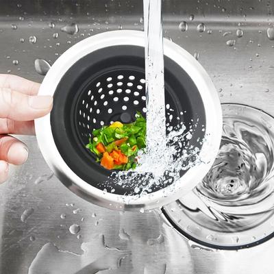 Küchen Silikon Spülbeckenfilter Abwasser Anti-Verstopfungs Lebensmittelabfall Sieb Haarfänger Wasserstopp Stöpsel für Badezimmerzubehör