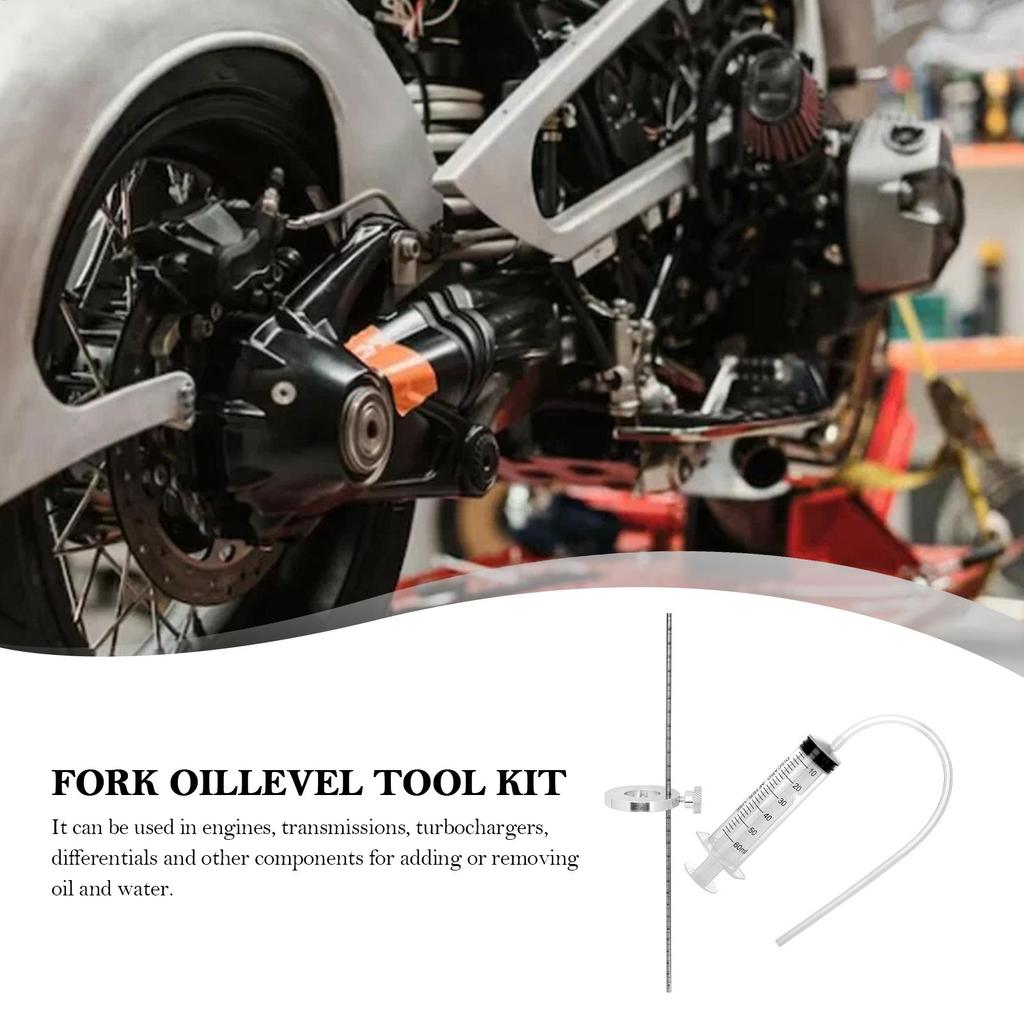 Motorcycle Fork Oil Level Tool Motorcycle Suspension Oil Level Adjuster Fork Seal Driver Kit Fork Oil Level Adjust Measuring kit